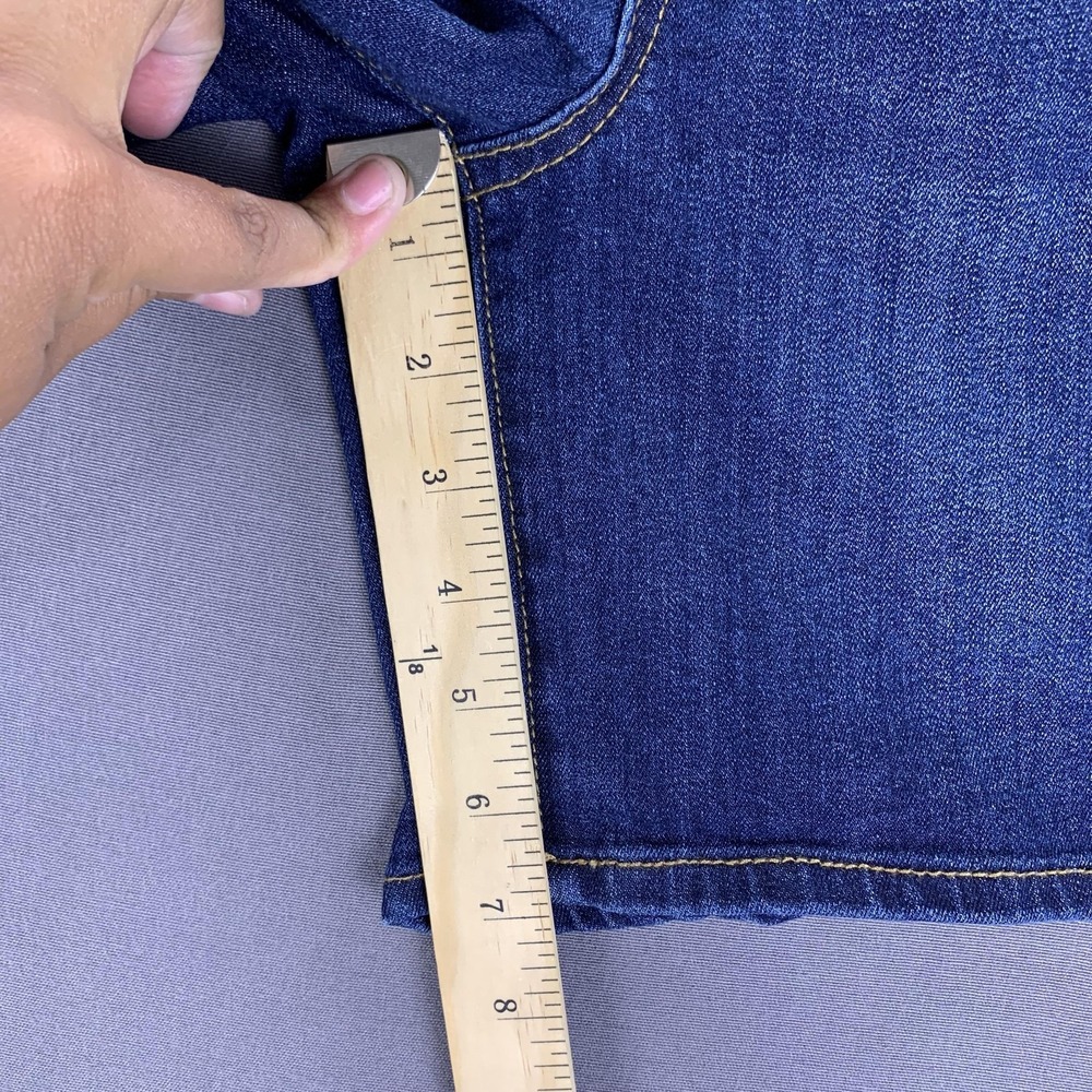 Seven7 Shorts Women 12 (36) Dark Wash Blue Weekend Short Denim Jean Stretch Jort - Picture 12 of 15